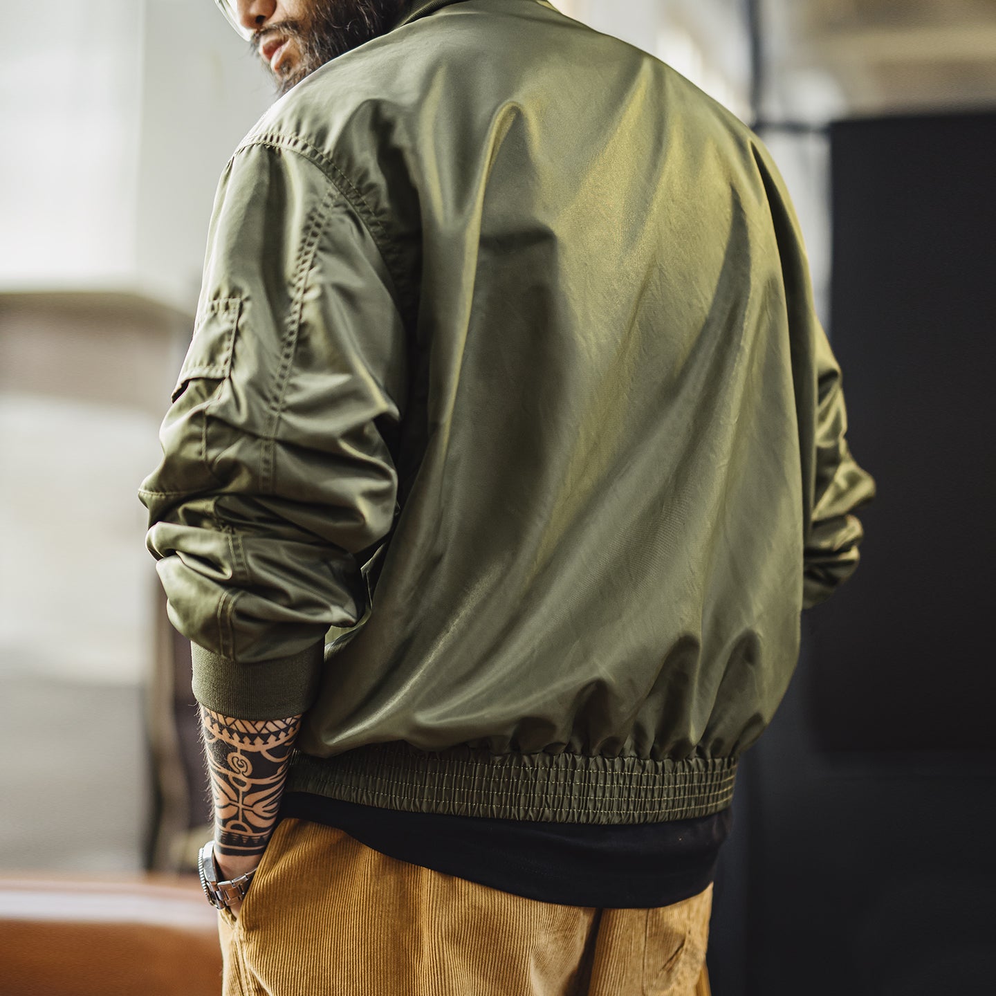 MADEN Armeegrüne Black Panther Jacke