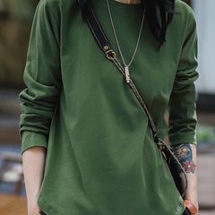 MADEN Damen Langarmshirt – 100% Baumwolle