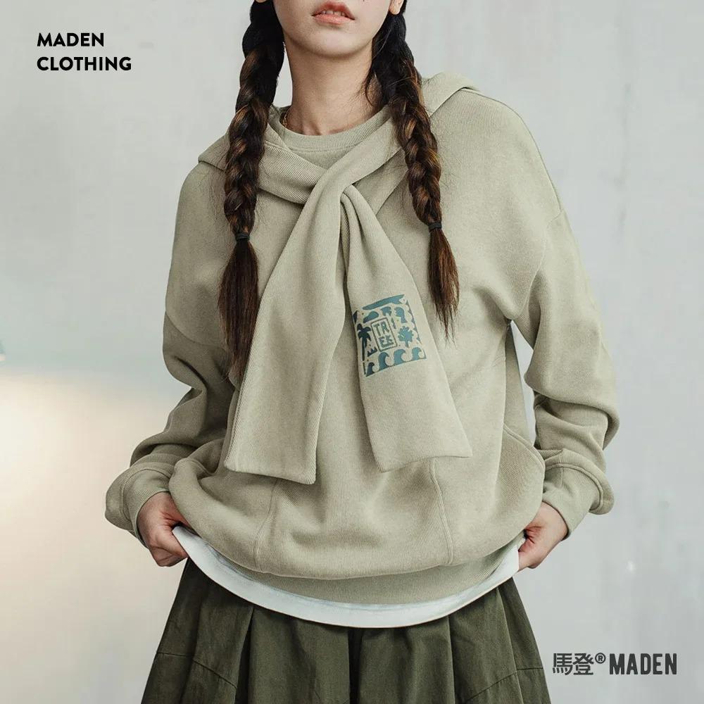 MADEN Cape-Hoodie für Damen mit TREK-Motiv, vielseitiger, lässiger Pullover, Herbst-Lagenjacke, Streetwear-Sweatshirt 