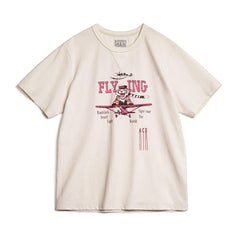 MADEN Retro Tiger Print T-Shirt aus schwerer Baumwolle