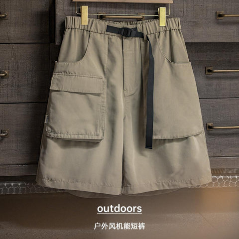 MADEN Outdoor Lightweight Functional Shorts Quick Dry Pants Large Pockets Casual Shorts Elastic Waist