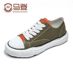 MADEN 남성용 헤비웨이트 캔버스 로우탑 스니커즈