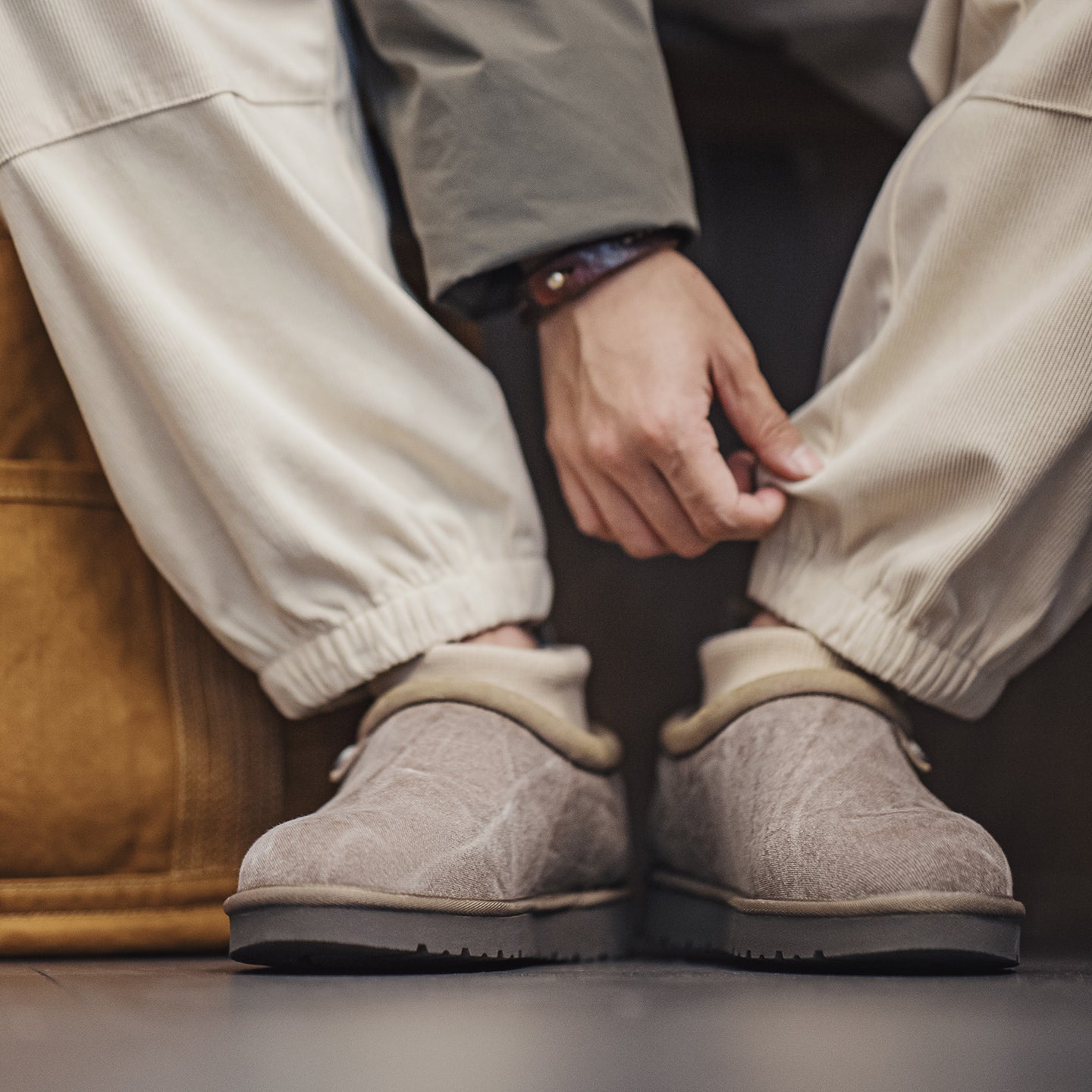 MADEN Wildleder Schnür-Chukka Freizeitstiefel