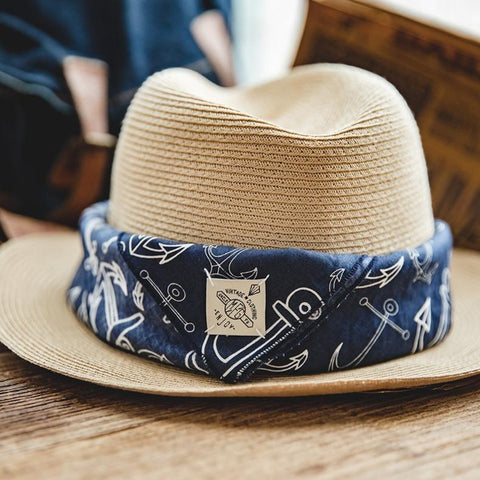 MADEN Anchor-Print Square Scarves