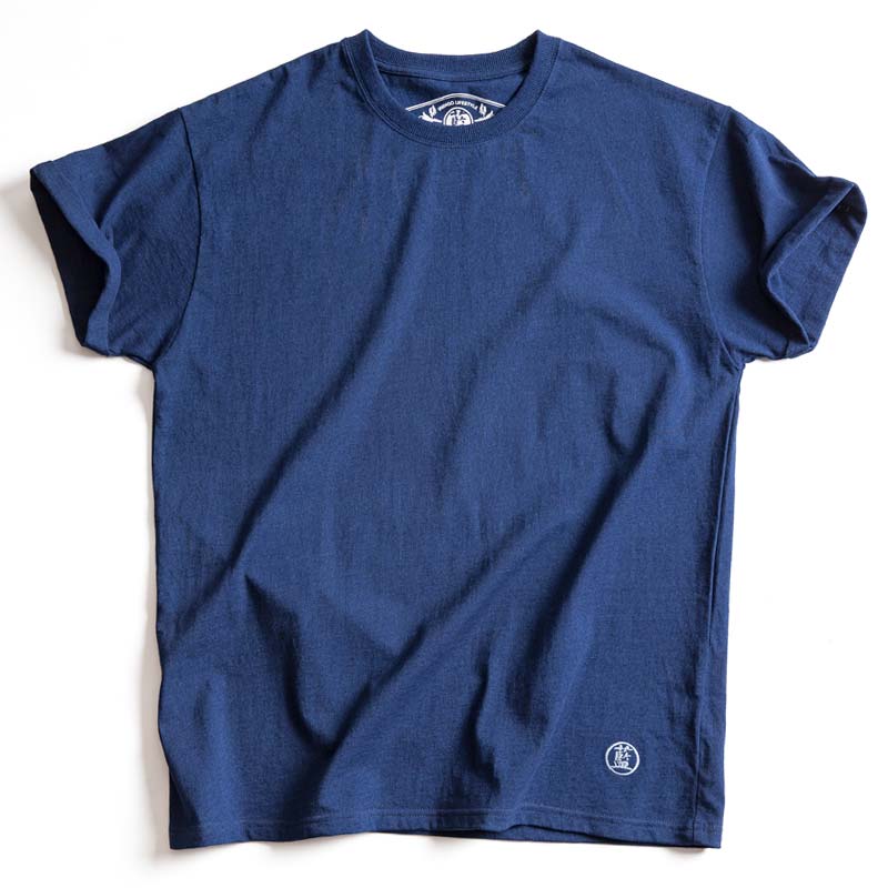 MADEN Vintage Indigo Dyed Cotton T-Shirt