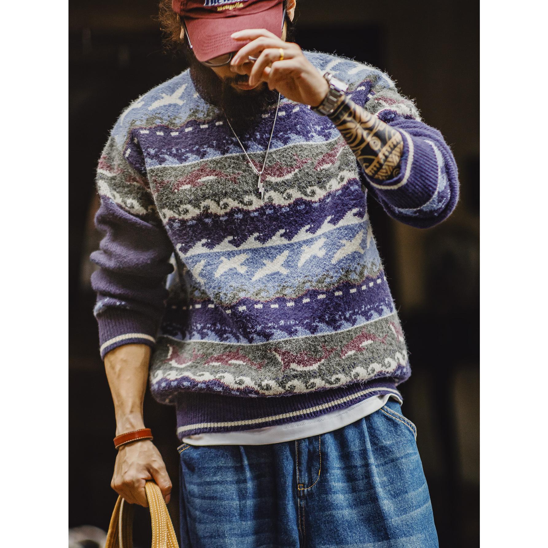MADEN Herren Fair Isle Strickpullover
