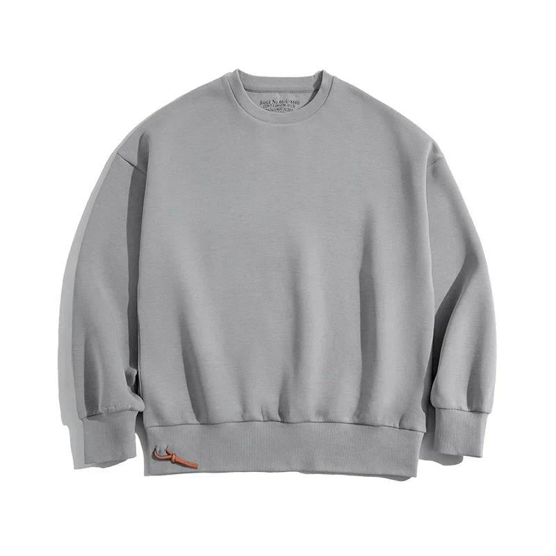 Sudadera de cuello redondo de tela técnica Air-Layer de peso pesado MADEN