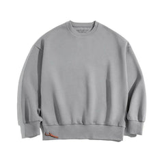 Sudadera de cuello redondo de tela técnica Air-Layer de peso pesado MADEN