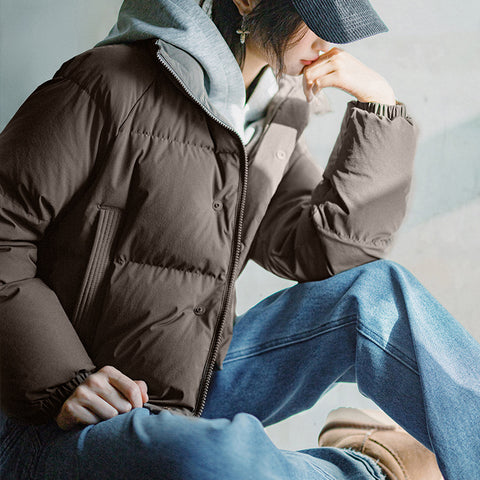 Maden Damen Daunenjacke, dick und warm, Steppjacke 