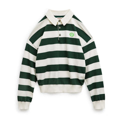 Polo a rayas en bloque de color blanco y verde MADEN