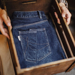 Jeans de trabajo retro MADEN, pantalones casuales de pierna recta