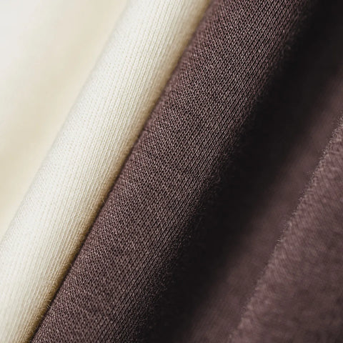 MADEN Ribbed V-neck Long Sleeve T-Shirt