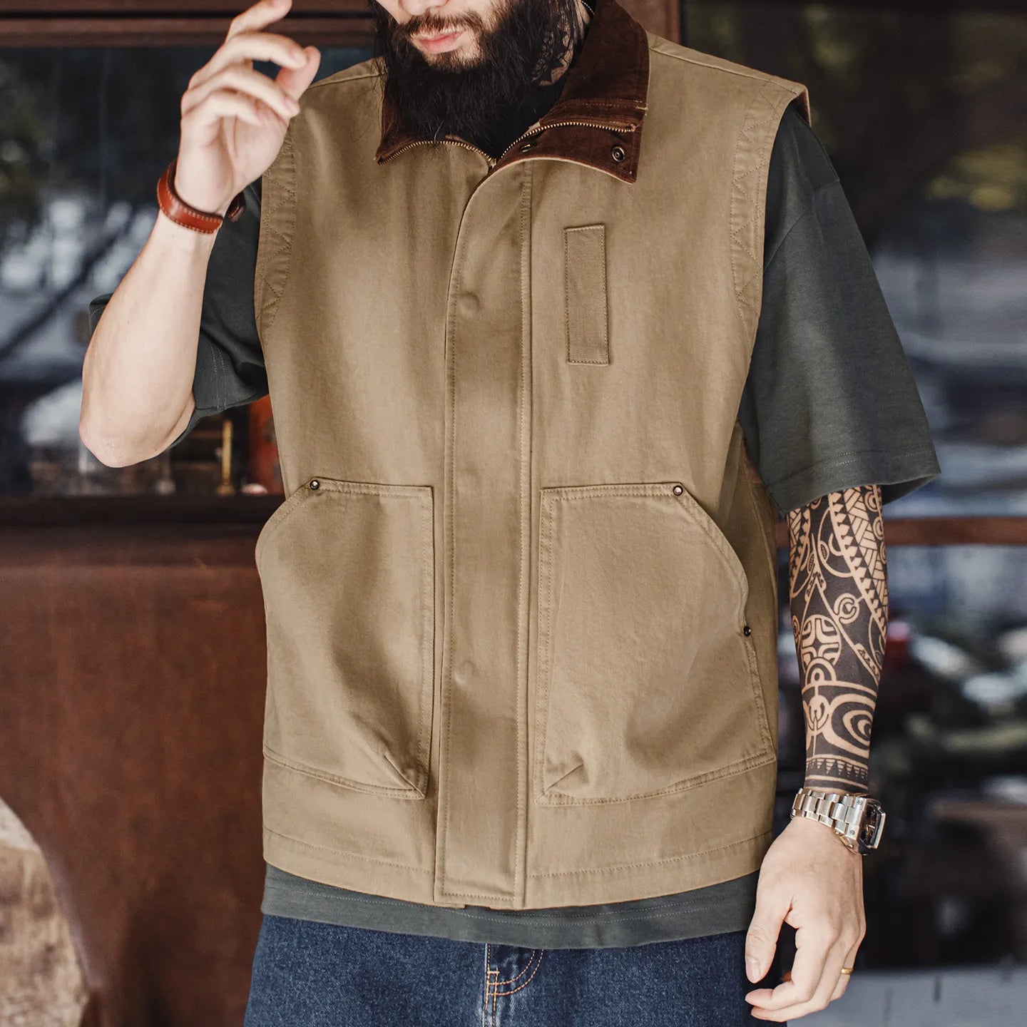 MADEN Safari Vest Workwear Style
