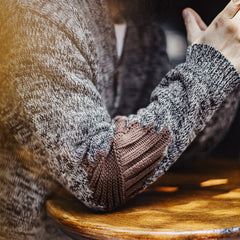 MADEN Vintage Shawl-Collar Pullover Knit Sweater