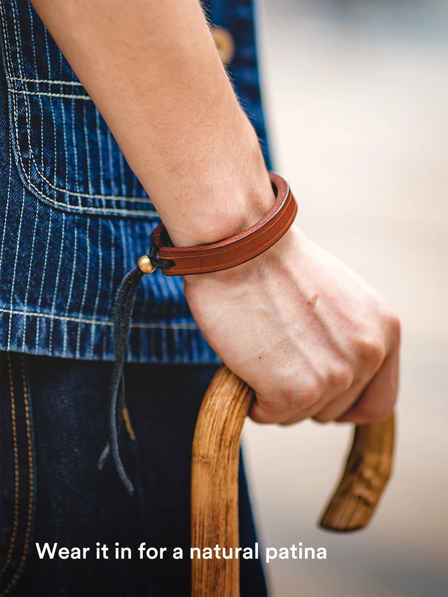 MADEN Vegetable-Tanned Leather Bracelet