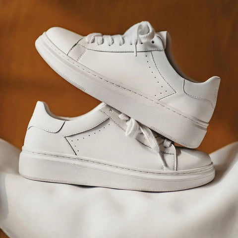 MADEN White Platform Sneakers