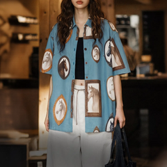 MADEN Women's Vacation Print Shirt