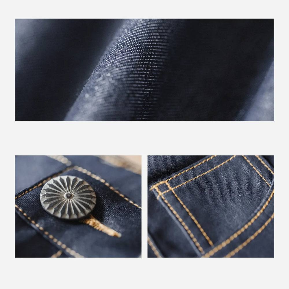 MADEN Women's Vintage Denim Wide Pants