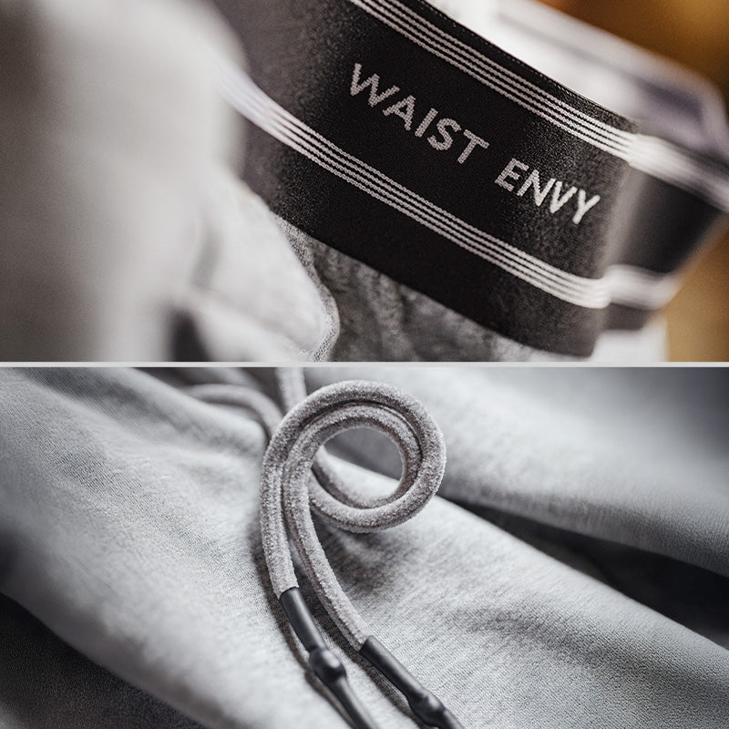 MADEN Cotton Wide-Leg Joggers with Drawstring