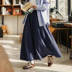 MADEN Damen A-Linien Weite Bein Culotte Hose