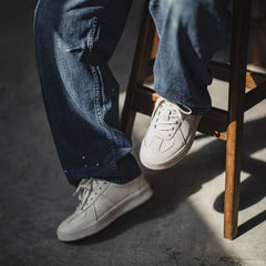 MADEN Herren Deutsche Trainer Schuhe - Klassisch Weiß