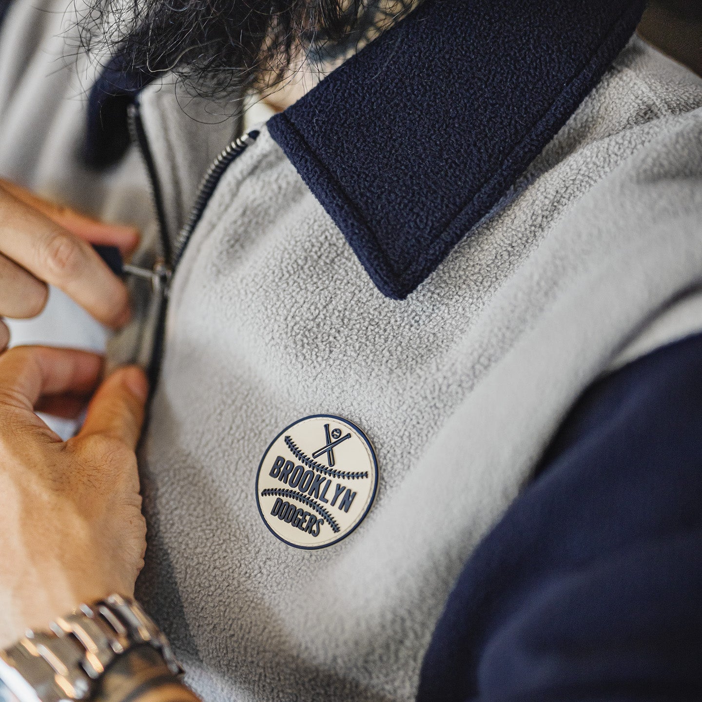 MADEN Fleece Half-Zip Polo Sweatshirt