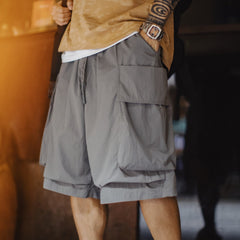 MADEN Men's Loose-Fit Multi-Pocket Cargo Shorts