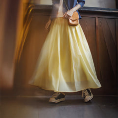 MADEN Flowy Tulle A-Line Maxi Skirt