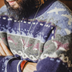 MADEN Men's Fair Isle Knit Sweater