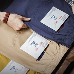 MADEN Baumwoll-Shorts mit Anker-Stickerei
