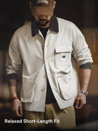 MADEN Corduroy Collar Safari Jacket with Big Pockets thumbnail