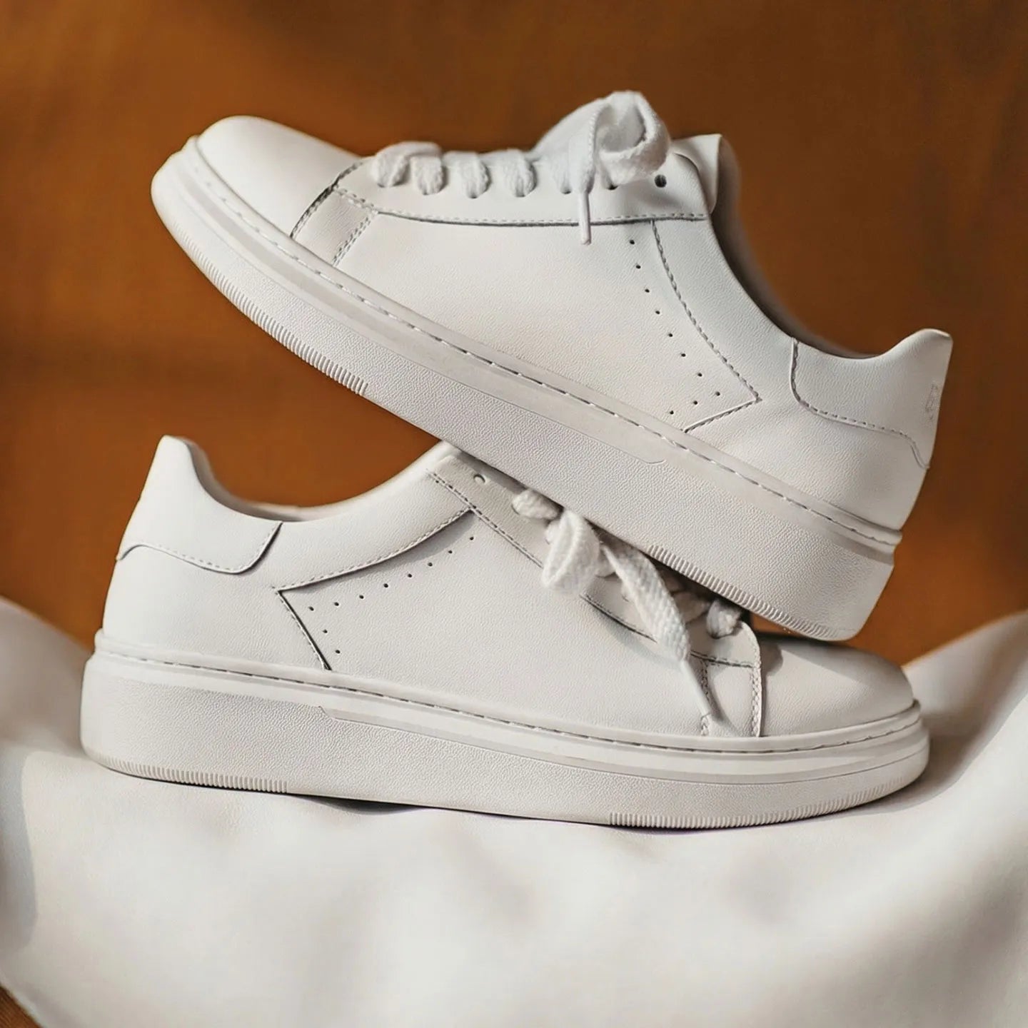 MADEN Classic Chunky White Sneakers