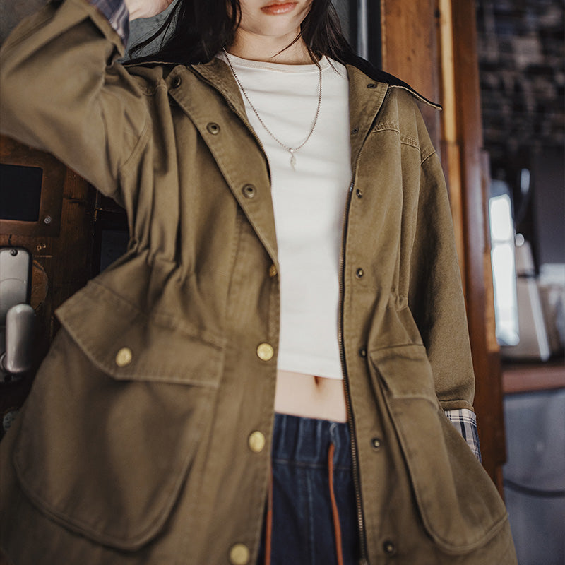 MADEN Heavyweight Cotton Barn Jacket Drawstring Waist