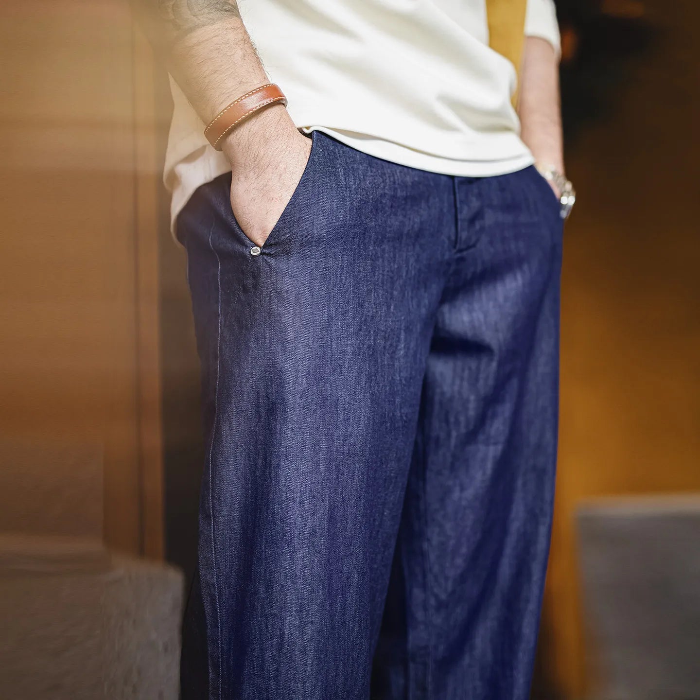 MADEN Light Washed Denim Jeans