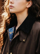 MADEN Women's Fashionable Dark Brown Single-Breasted Jacket thumbnail