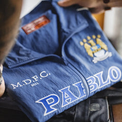 MADEN Contrast Stitch Cityboy Short-Sleeve Coach Jacket