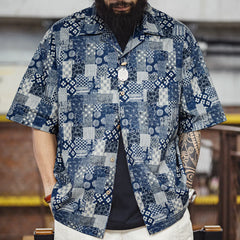 MADEN Men's Boro Denim Shirt