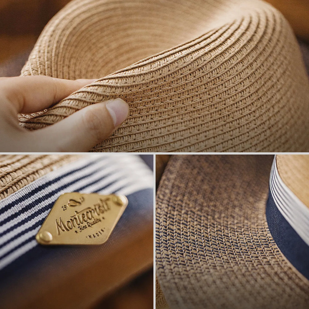 MADEN Women's Woven Panama Straw Sun Hat for Beach