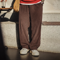 MADEN Karierte Cord-Hose – Relaxed Fit
