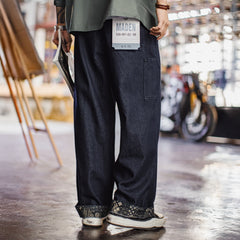 Quần Jean MADEN Boro Giặt Màu Denim