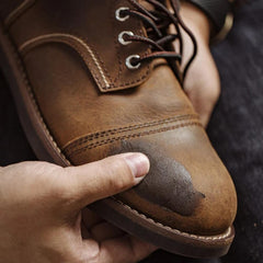 MADEN Herren Retro Leder 8111 Kampfstiefel