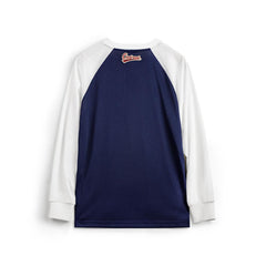 MADEN Colorblock Mesh Strick-Sweatshirt mit Raglanärmeln