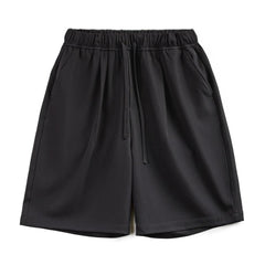 MADEN Leinenmischung Shorts mit Kordelzug und geradem Bein