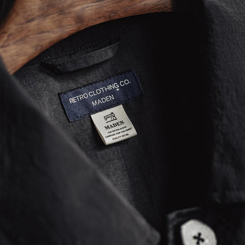 마덴 남성용 검은색 발마칸 코트 – 중간 길이 느슨한 핏 캐주얼 복고풍 오버코트 출퇴근 스타일 트렌치 재킷 가을 봄용