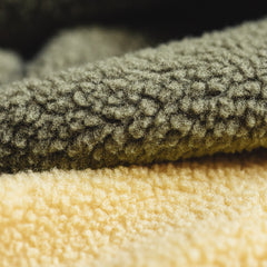 MADEN Fleecegefüttertes olivgrünes Sweatshirt mit Rundhalsausschnitt