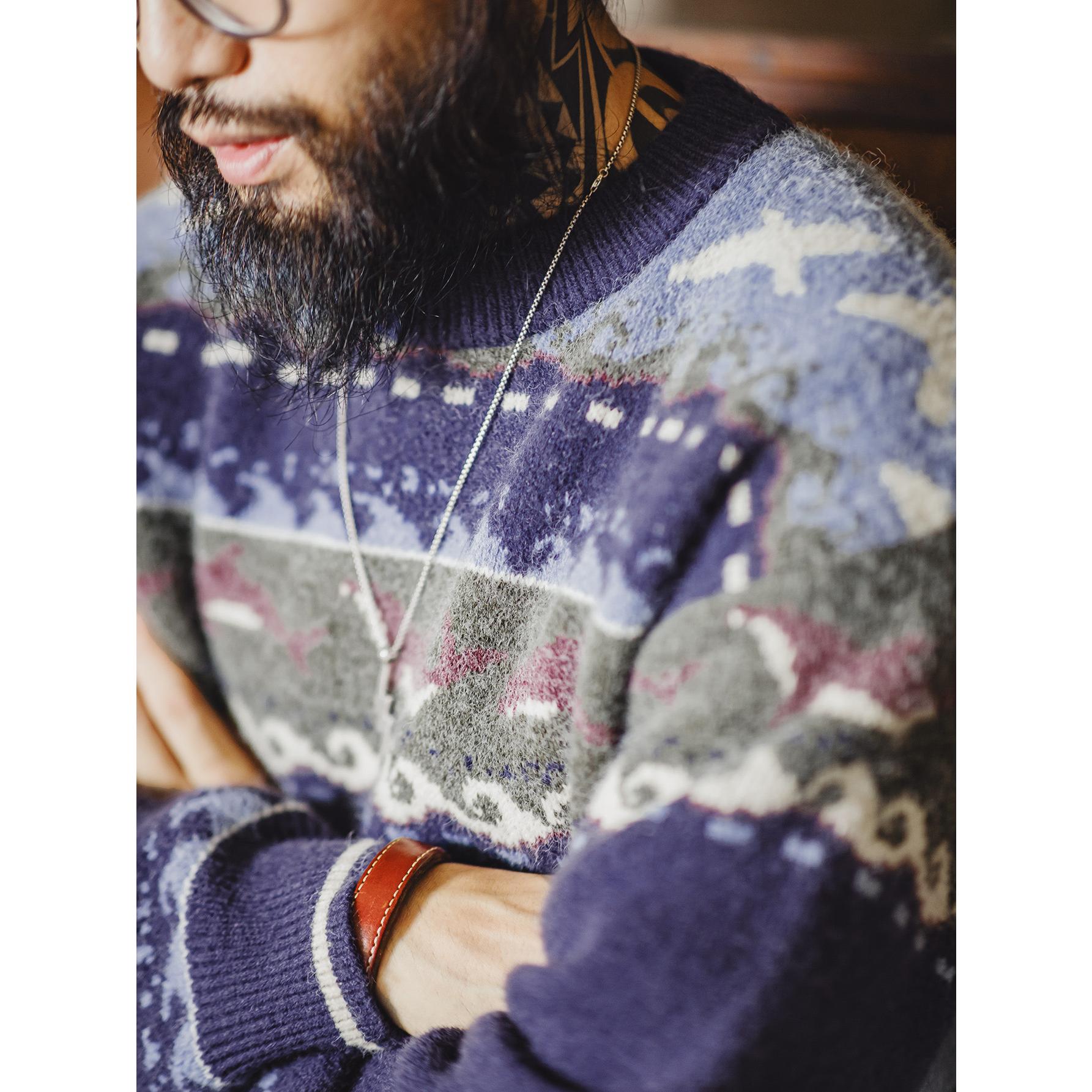 MADEN Herren Fair Isle Strickpullover