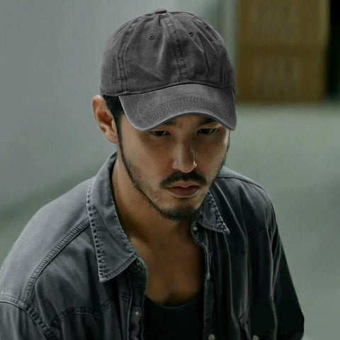 MADEN Frayed Gray Baseball Cap