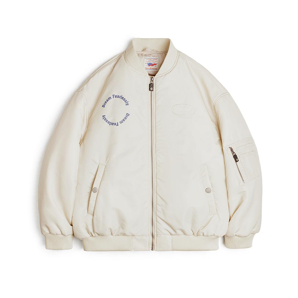 MADEN MA1 White Bomber Jacket