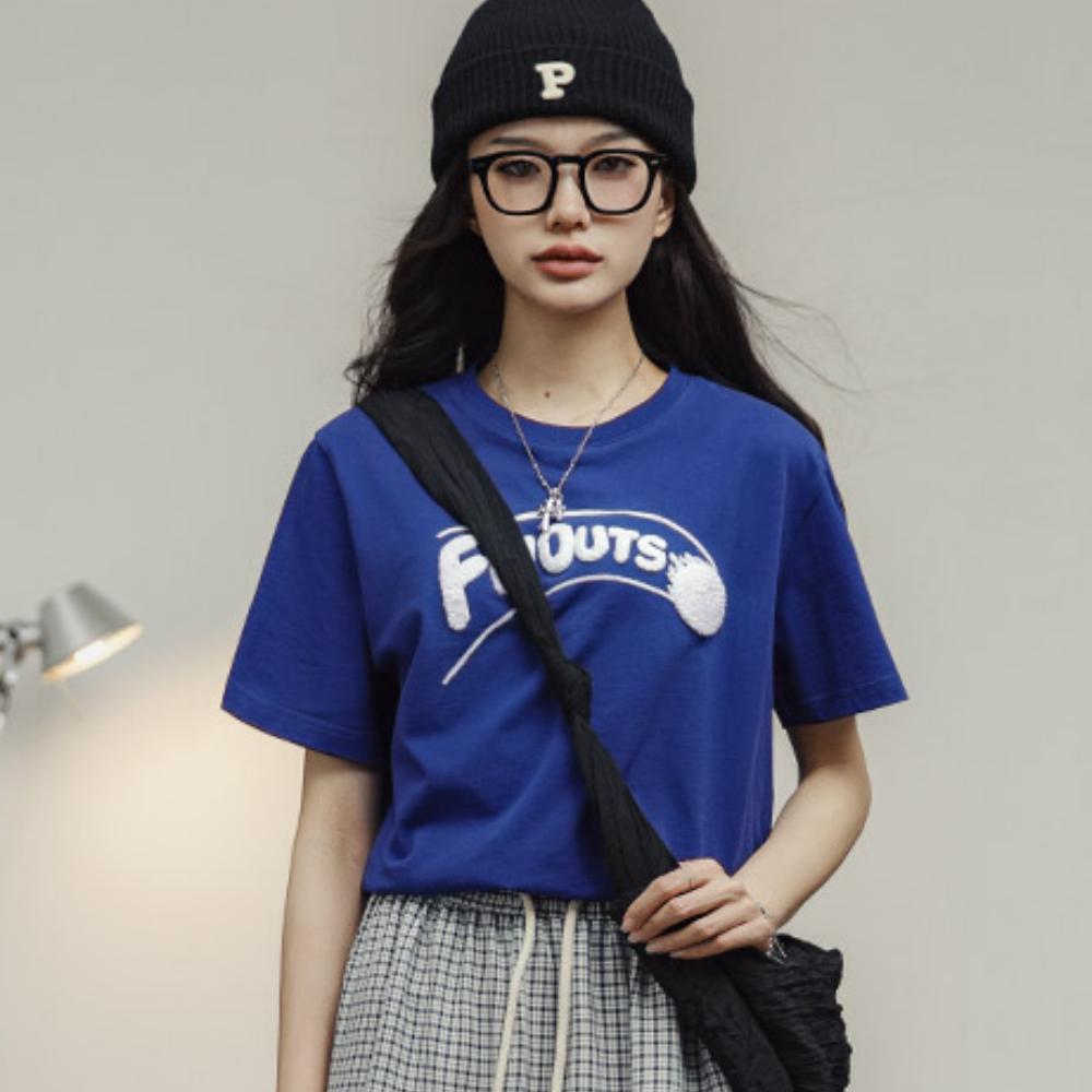 MADEN Women’s Klein Blue Oversized Cotton T-Shirt