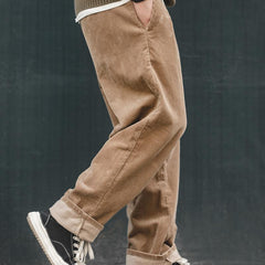 MADEN Herren Retro Cordhose mit geradem Bein, Freizeit